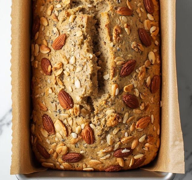 Bread with Sunflower Seeds, Chia Seeds, and Quark - Low Carb