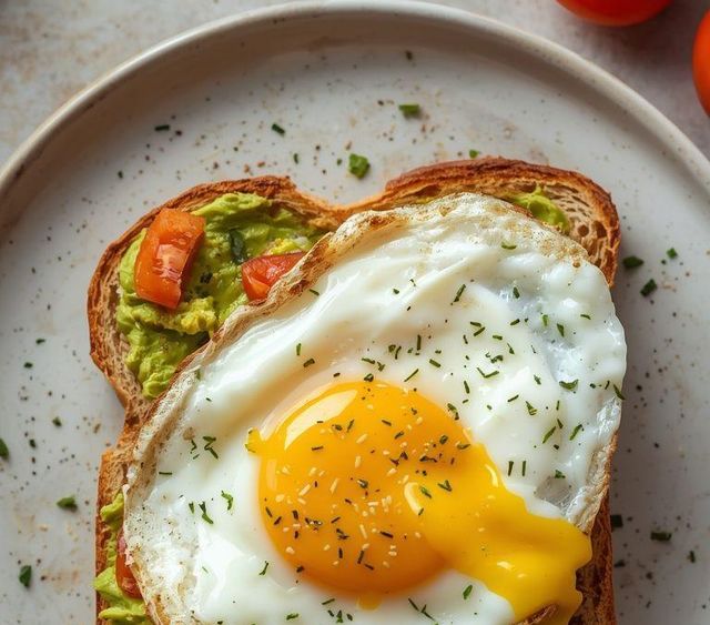 Avocado-Toast mit Spiegelei