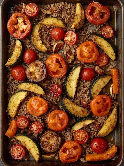 Bulgur with Roasted Vegetables