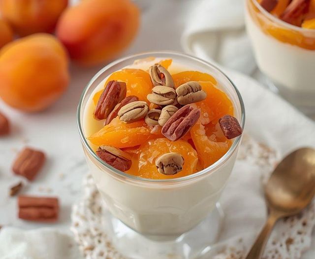 Kefir and apricots