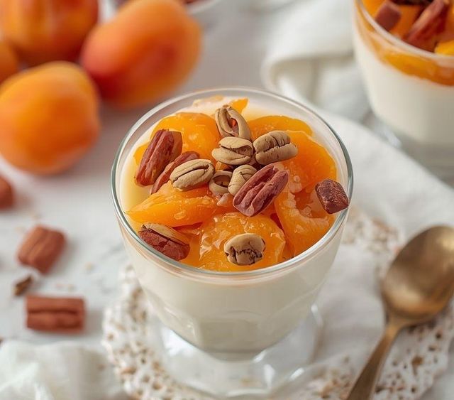 Kefir and apricots