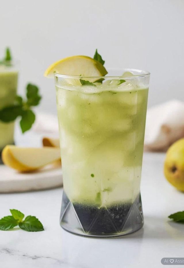 Green pear cocktail