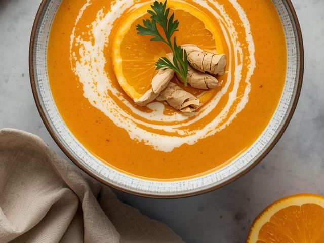 Karottencremesuppe mit Ingwer