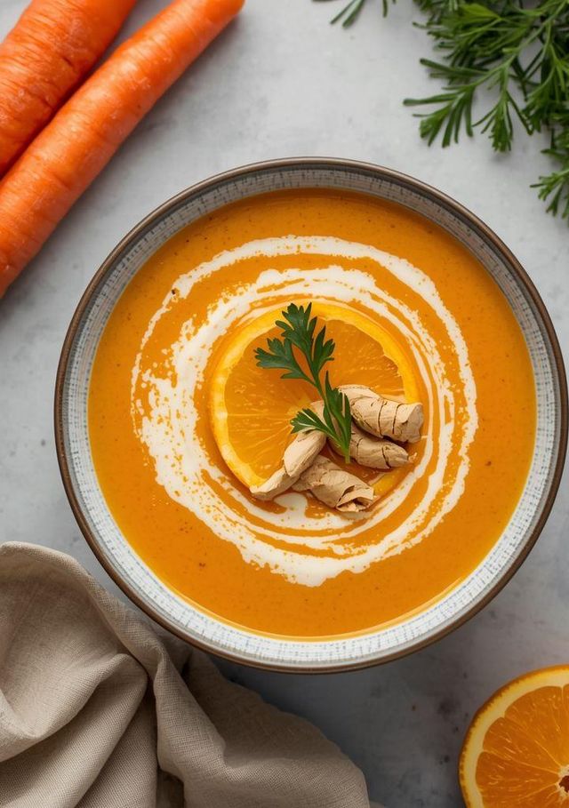 Karottencremesuppe mit Ingwer