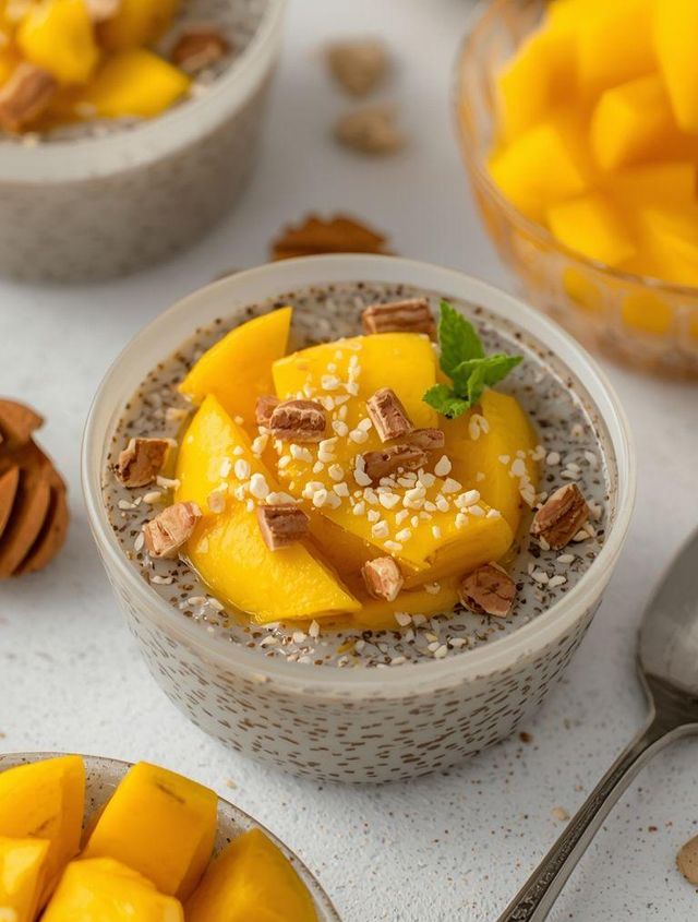 Coconut Chia Pudding with Mango