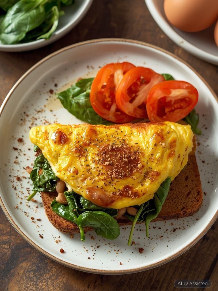 Low Carb Omlet na szpinaku