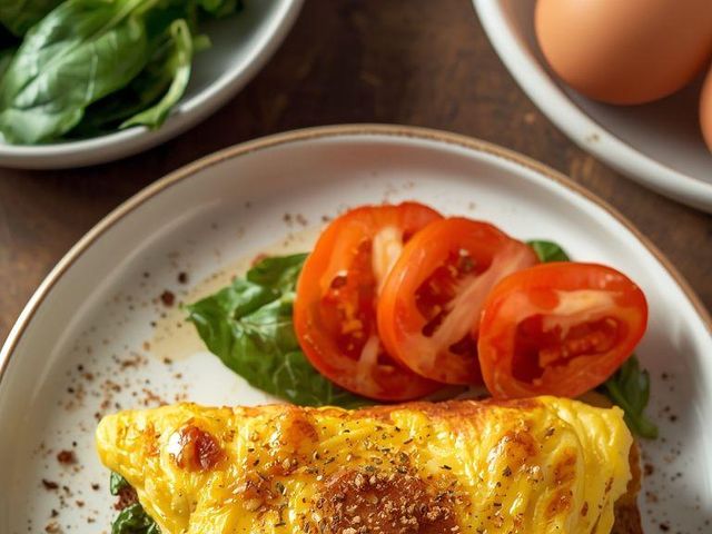 Low Carb Spinach Omelette