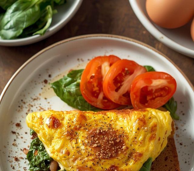 Low Carb Spinach Omelette