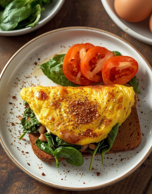 Low Carb Spinach Omelette