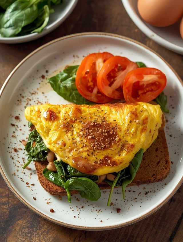 Low Carb Spinach Omelette