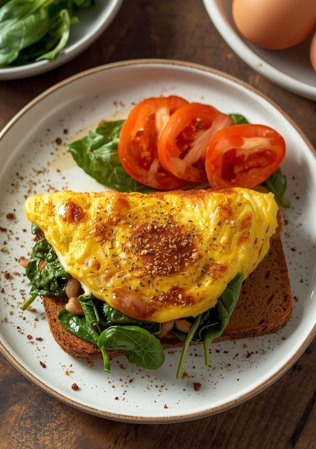 Low Carb Omlet na szpinaku