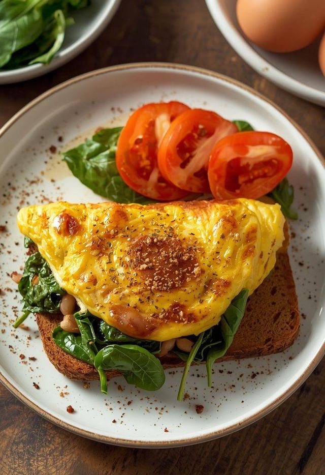 Low Carb Omlet na szpinaku