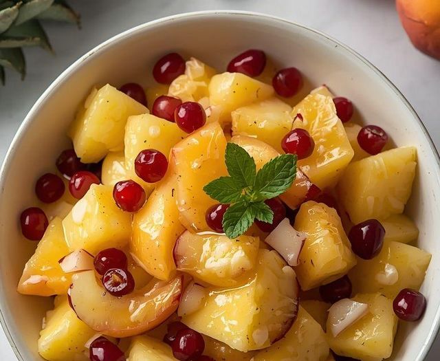 Obstsalat mit Ananas und Nektarine