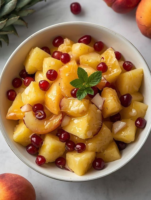 Obstsalat mit Ananas und Nektarine