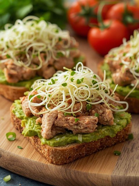 Avocado and tuna sandwiches