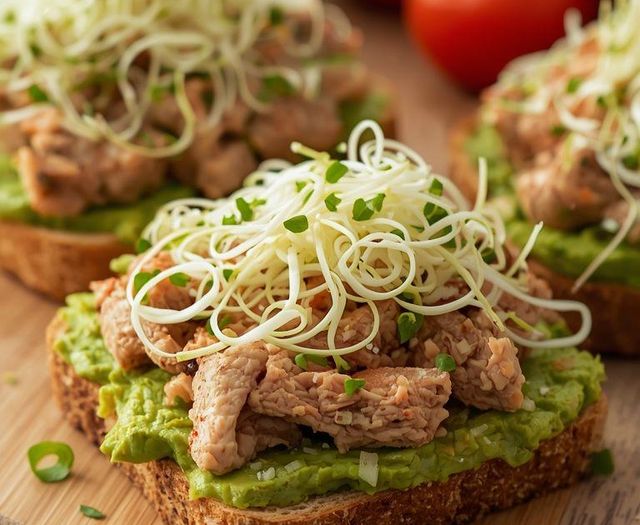 Avocado and tuna sandwiches