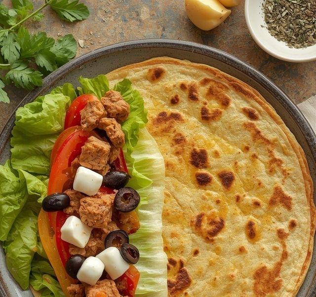Tortilla z kurczakiem i mozzarellą
