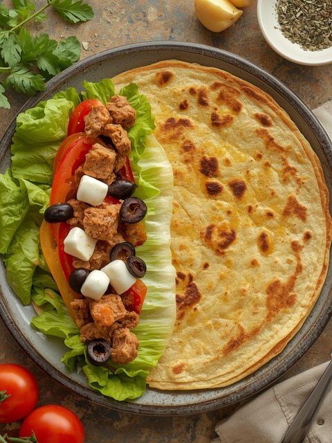 Tortilla z kurczakiem i mozzarellą