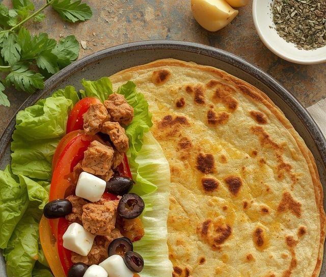 Tortilla with Chicken and Mozzarella