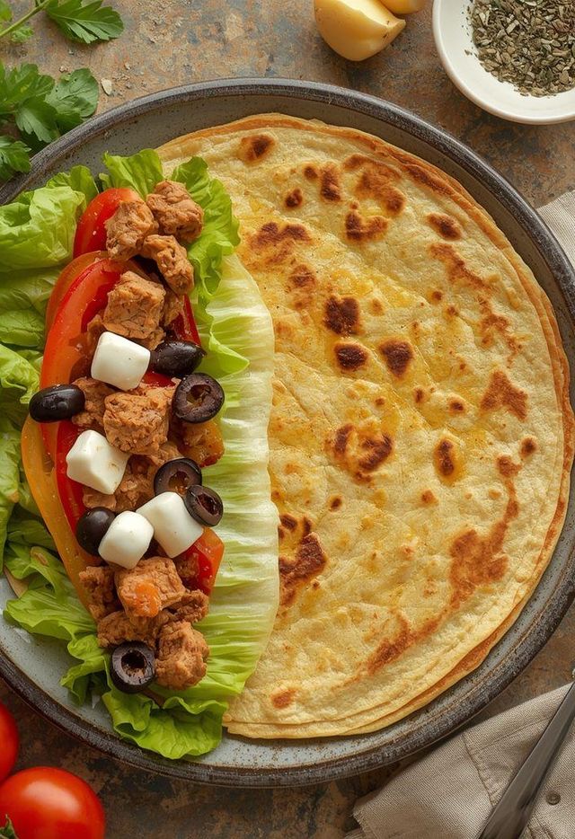 Tortilla z kurczakiem i mozzarellą