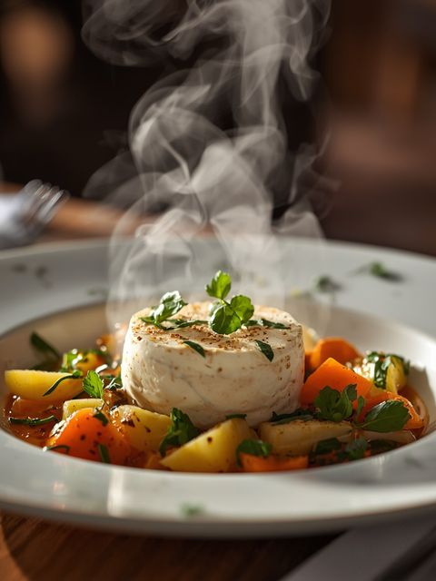 Hüttenkäse mit Gemüse