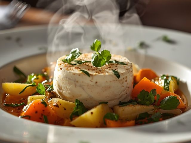 Hüttenkäse mit Gemüse