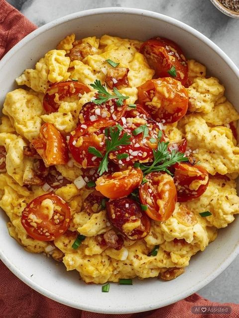 Scrambled Eggs with Tomatoes (Gluten-Free)