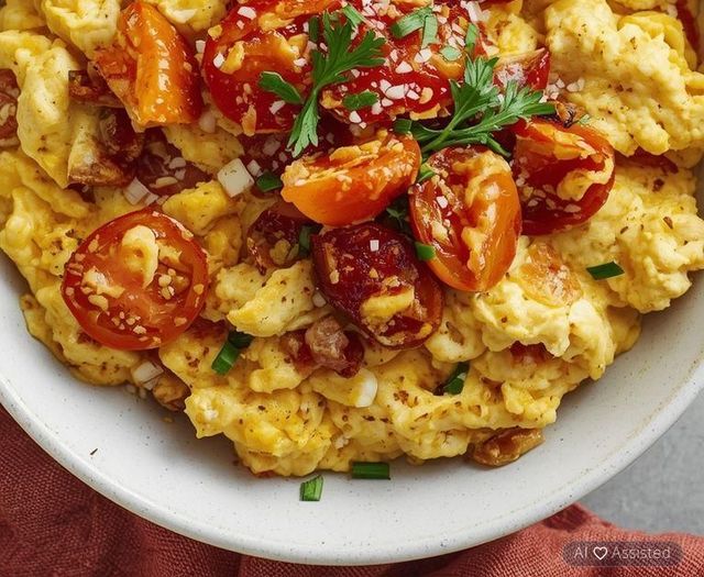 Scrambled Eggs with Tomatoes (Gluten-Free)