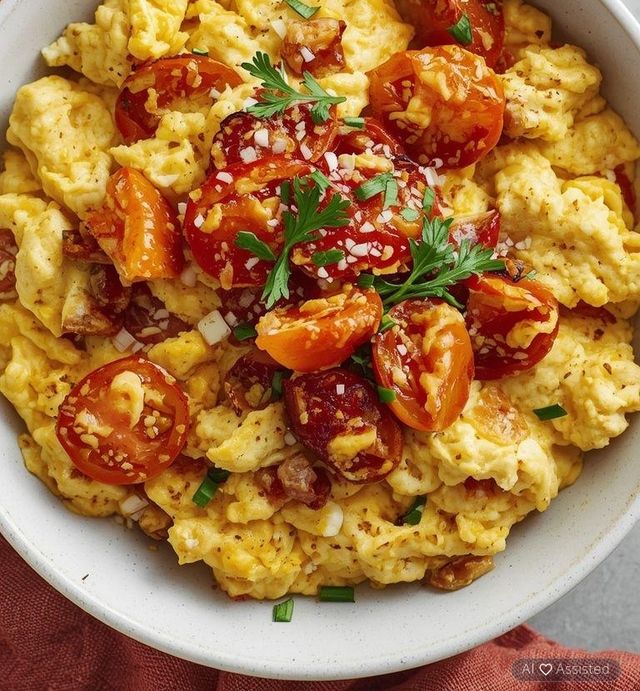 Rührei mit Tomaten (glutenfrei)