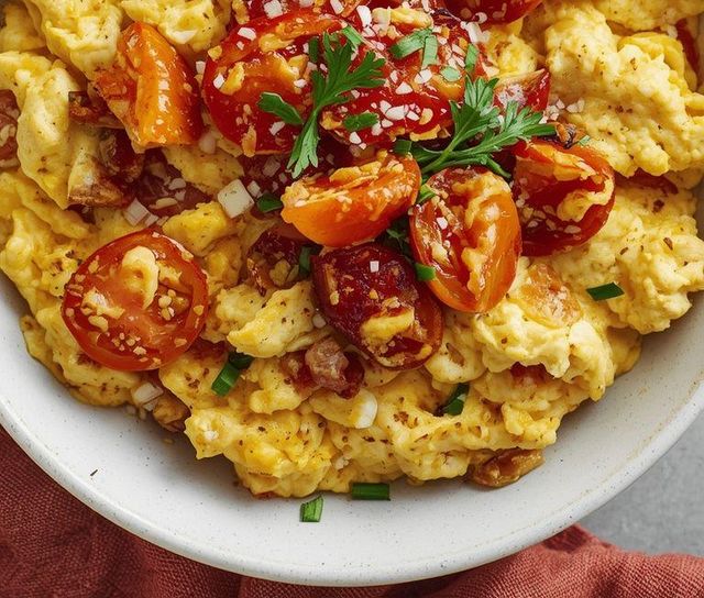Rührei mit Tomaten (glutenfrei)