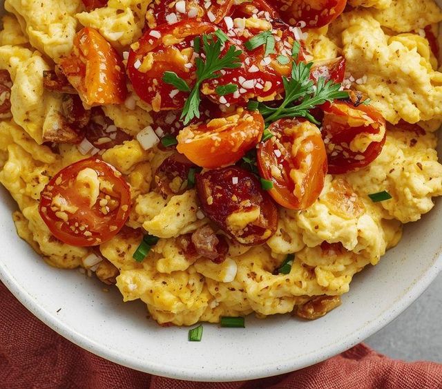 Rührei mit Tomaten (glutenfrei)