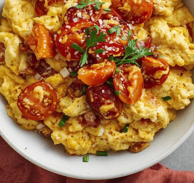 Scrambled Eggs with Tomatoes (Gluten-Free)