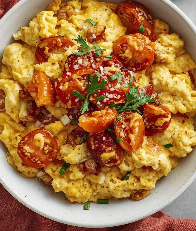 Rührei mit Tomaten (glutenfrei)