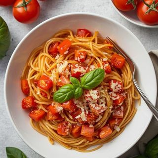 Spaghetti mit Tomaten