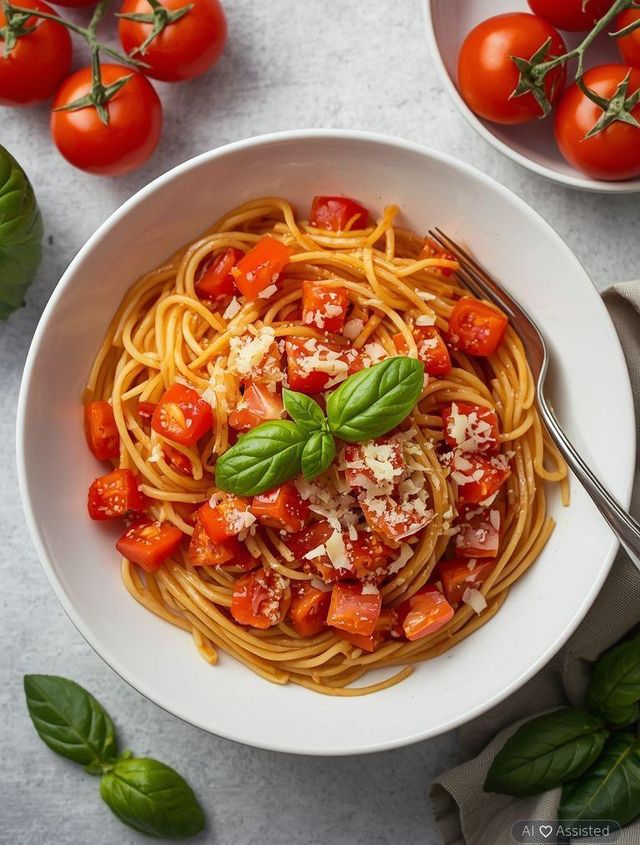 Spaghetti mit Tomaten