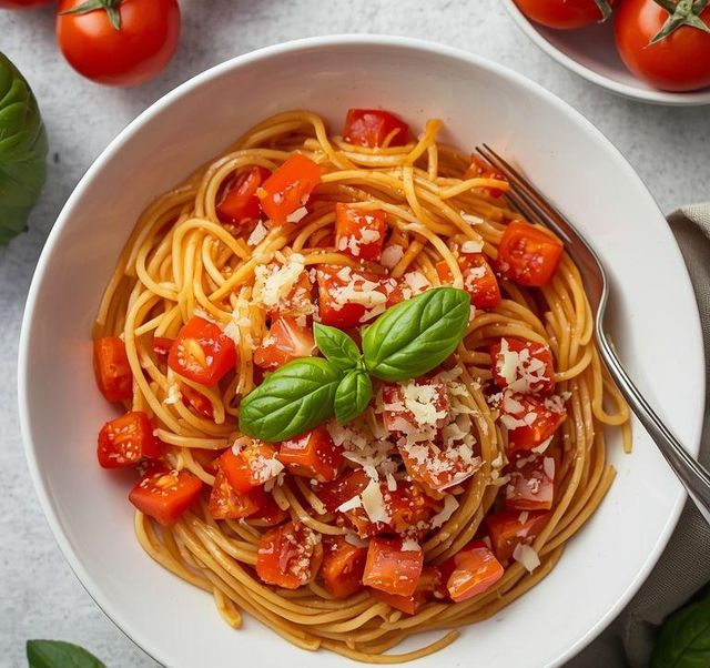 Spaghetti mit Tomaten