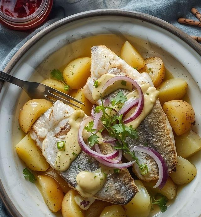 Matjes in herb sauce
