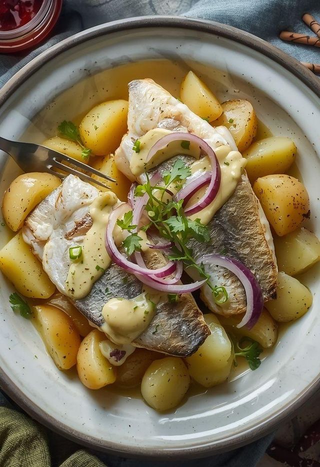 Matjes in herb sauce