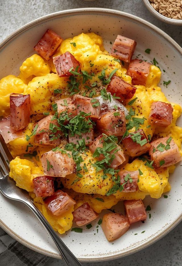 Scrambled Eggs with Ham