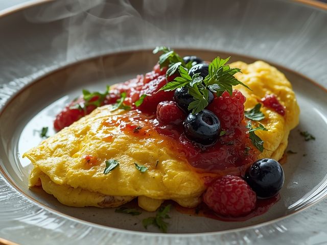 Egg Omelette with Berries