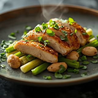 Low Carb pierś z kurczaka na pędach bambusa