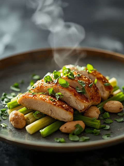 Low Carb pierś z kurczaka na pędach bambusa