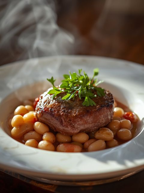 Stek wołowy z fasolą Low Carb