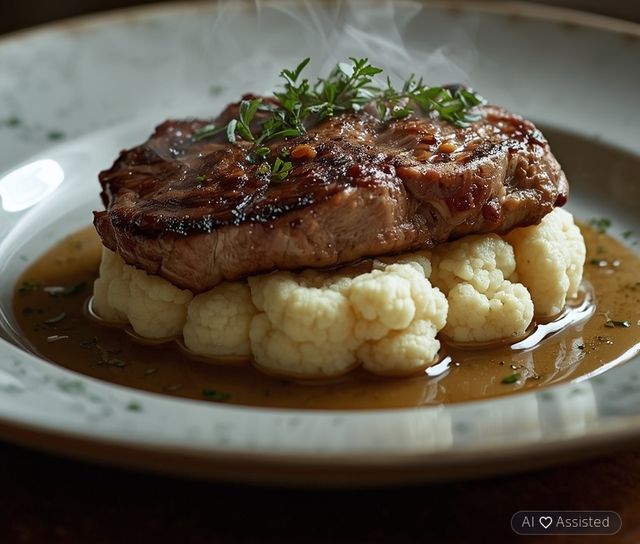 Low Carb Turkey Steak with Cauliflower