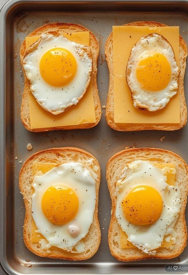 Low-Carb Frühstücksüberbackenes Baguette