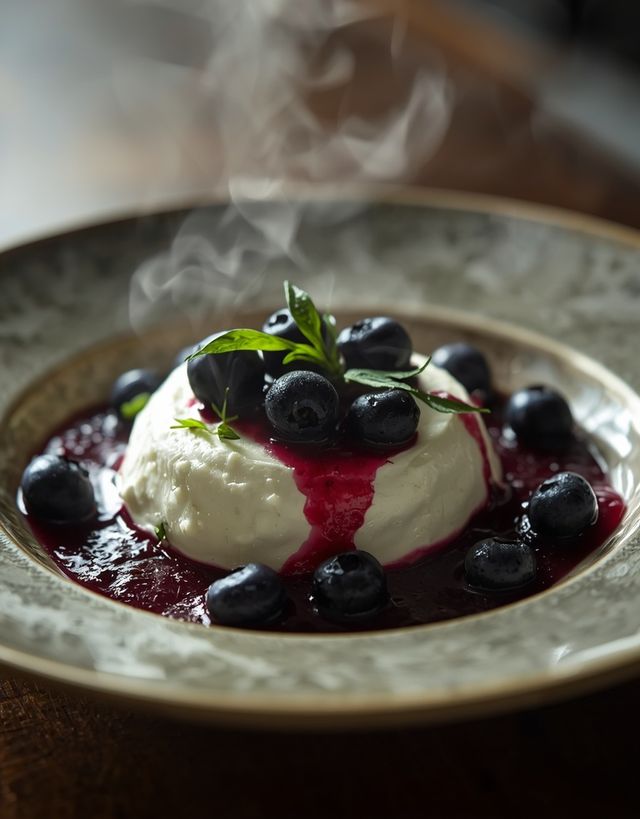 Low Carb Ricotta mit Blaubeeren