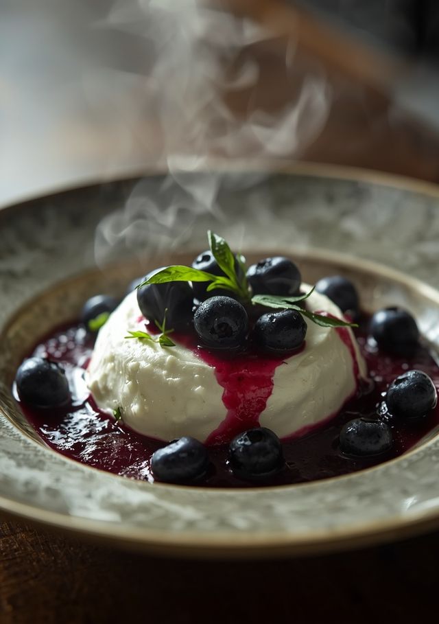 Low Carb Ricotta mit Blaubeeren