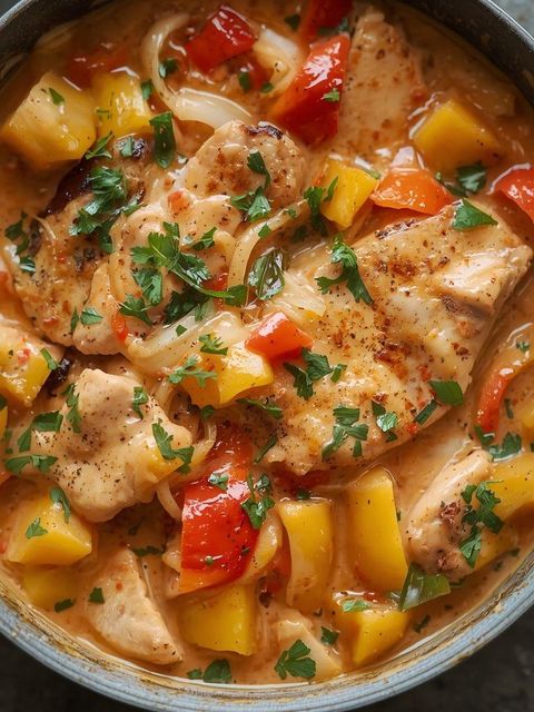 Low Carb Chicken Breast in Onion Paprika Cream Sauce