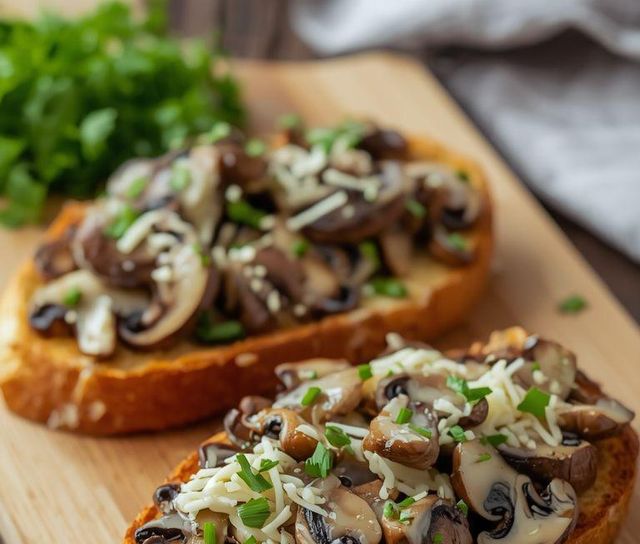 Tost z pieczarkami