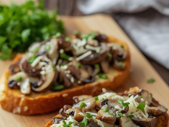 Toast mit Champignons